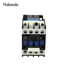Din Rail Mounted Modular Contactor Normal Open Coil Voltage CJX2-1210 LC1 12A 3P+1NO 380V 220V 110V 36V 24V 50/60Hz makerele