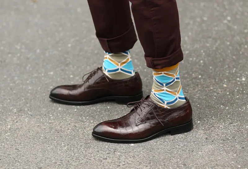 PEONFLY/Новинка; Брендовые мужские носки; забавные повседневные полосатые носки в британском стиле с бриллиантами; хлопковые длинные носки; Chaussettes Homme Fantaisie