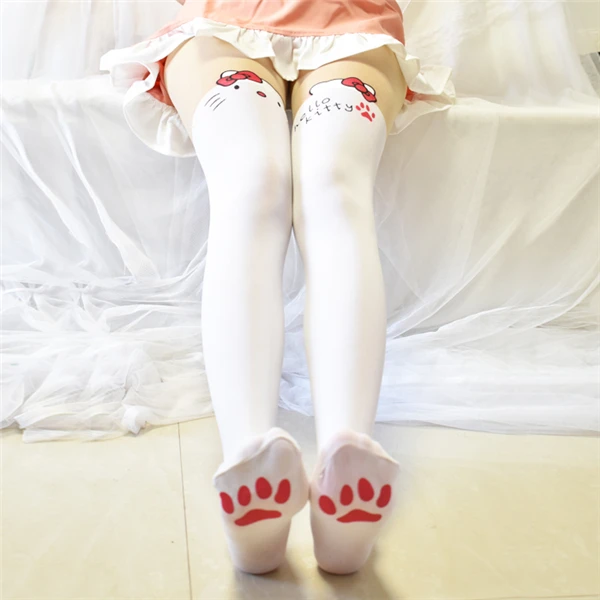 

Lolita Cat Claw Cute Stocking Tail Kitty Cat Long Socks Over The Knee Free Shipping