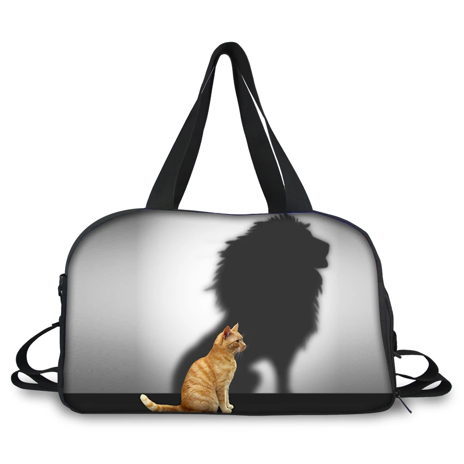 

Customized Tiger view Cat Print Women Travel Bag Fashion Travel Luggage Duffle Tote Large Capacity Femme Canvas Travel Handbag