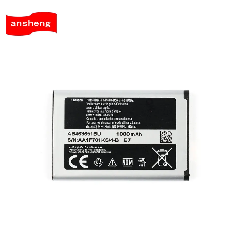 

High Quality 960-1000mAh AB463651BU For Samsung W559 S5620I S5630C S5560C C3370 C3200 C3518 J808 F339 S5296 C3322 L708E S5610