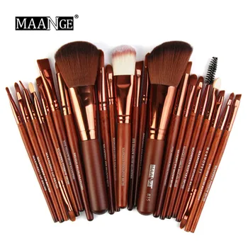 

Wooden Makeup Brush Set tools Make-up Toiletry Kit Make Up Brush Set 22Pcs