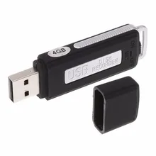 Одна кнопка USB флэш-накопитель цифровой активированный диктофон 8 Гб мини аудио рекордер черный цвет