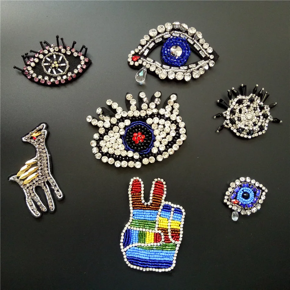 Handmade Rhinestone & Pearl Bee Patches - 10-Pack Sew-On Appliques For Clothes, Bags, Hats (Approx. 2.32x1.57 In) - View #11