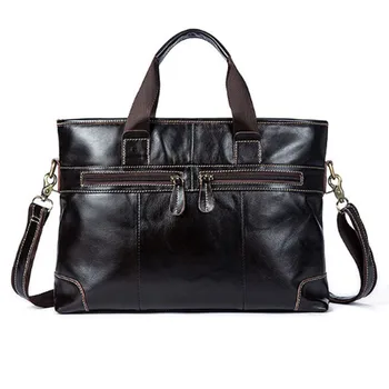 

Men Genuine Leather First layer Cowhide High Quality Handbag Briefcase Messenger Shoulder Bag Business Tote Handbags
