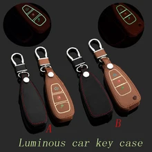 Натуральная кожа автомобильная цепь для ключей брелок чехол для Ford Kuga Focus Mondeo Smart/Складной автомобильный держатель брелка для ключей авто аксессуар