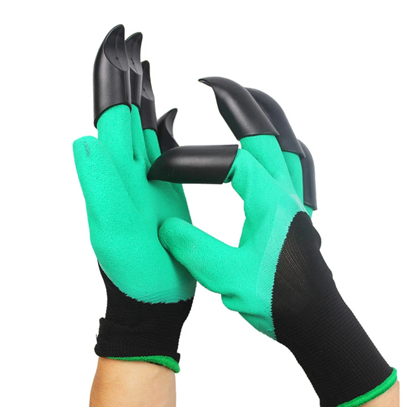 

1 Pair Gardening Tool Gloves With Claws for Digging Protective Safety Waterproof Latex Horticultural Tool Gloves