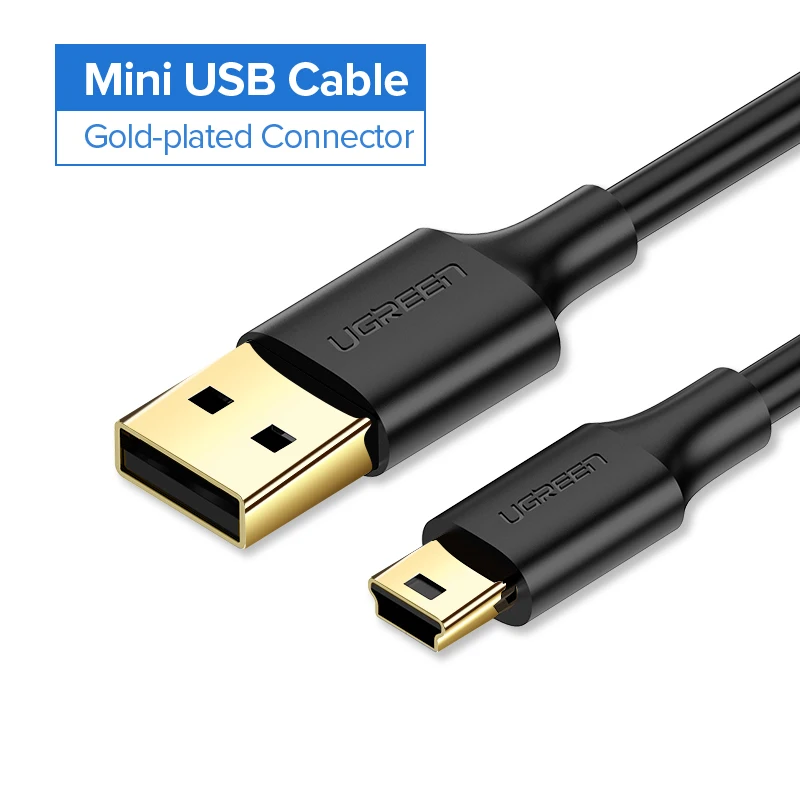 Ugreen Mini USB кабель Mini USB к USB кабель для быстрой зарядки данных для MP3 MP4 плеера Автомобильный видеорегистратор gps цифровая камера HDD Mini USB - Цвет: Mini USB Cable