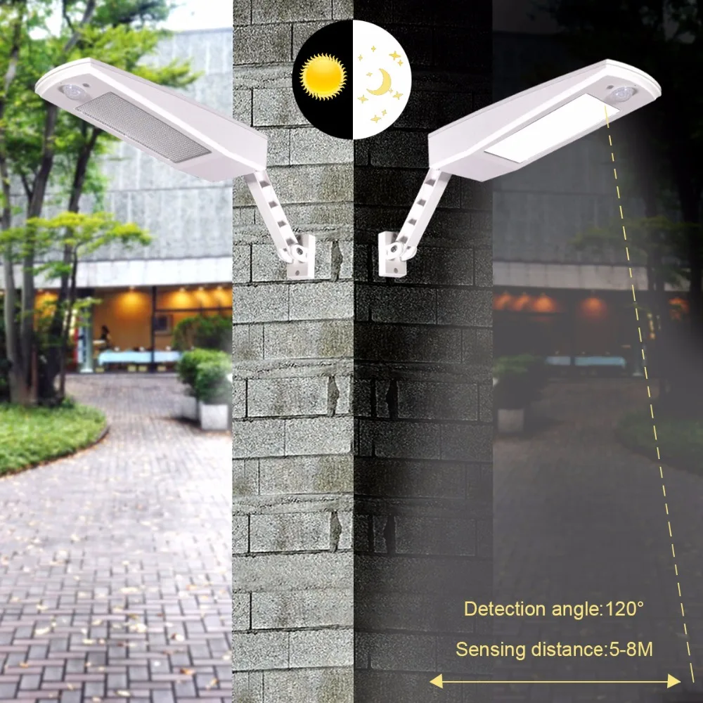 Chiclits 48 LED Outdoor Solar Light  IP65 Waterproof Human Sensor Adjustable Angle Super Bright Landscape Garden Lighting Wall Lamps (3)
