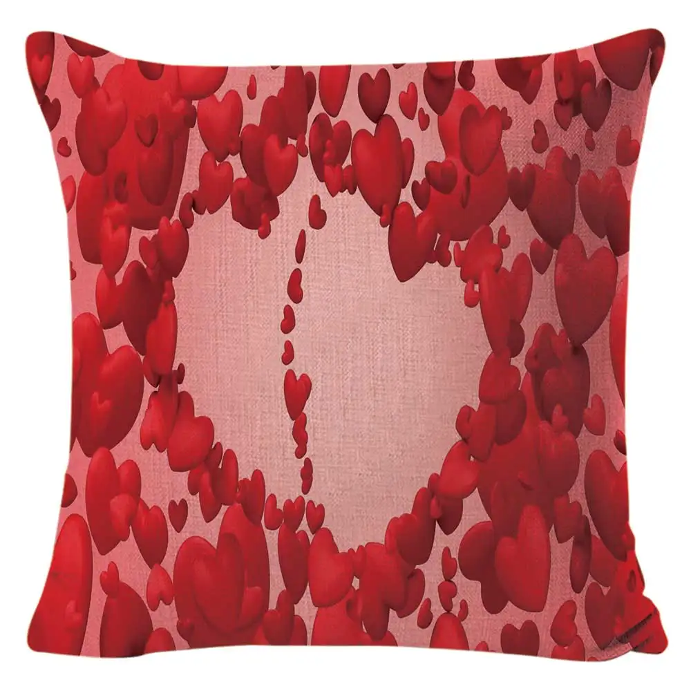 Чехол для подушки с надписью «Love Heart» для дивана, декоративная подушка для дома, чехол для подушки из хлопка и льна, чехол для подушки, Capa Almofada 45*45 см - Цвет: 14