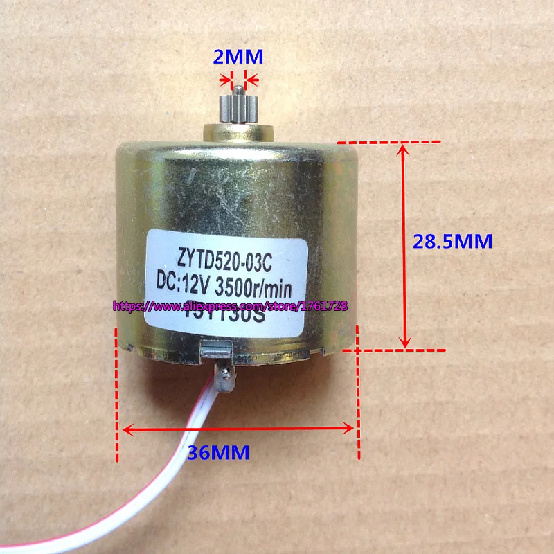 

Free shipping ! Voltage stabilizer ZYTD520 DC12V 3500r/min ZYTD520-03C for reparing~
