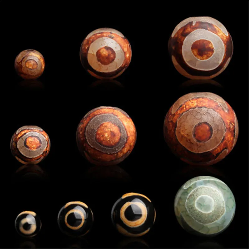 

2pcs Round Tibetan Buddha Dzi Beads 6/8/10/12mm Loose Natural Stone Agates Beads Craft Bracelet Findings For Diy Jewelry Making