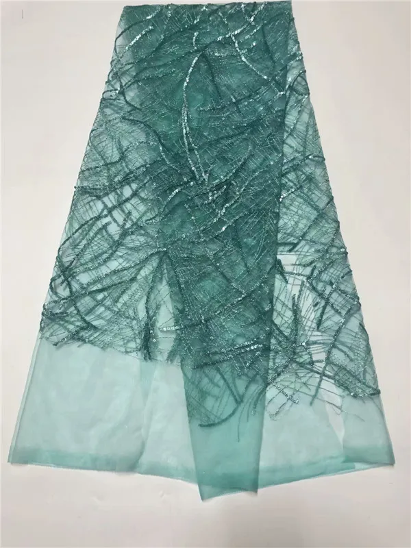 Новое поступление, швейцарская шифоновая ткань с золотыми блестками, высокое качество, африканский тюль, кружевная ткань для индийского сари, платье для шитья, зеленый цвет - Цвет: rf1353
