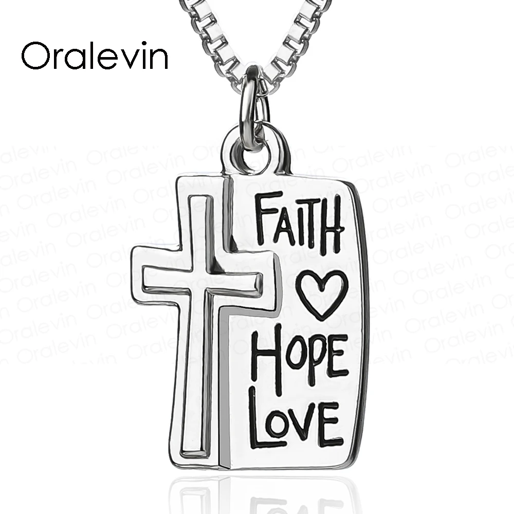Faith Hope Love Cross Pendant Necklace 10Pcs/Lot LN1366cross pendant