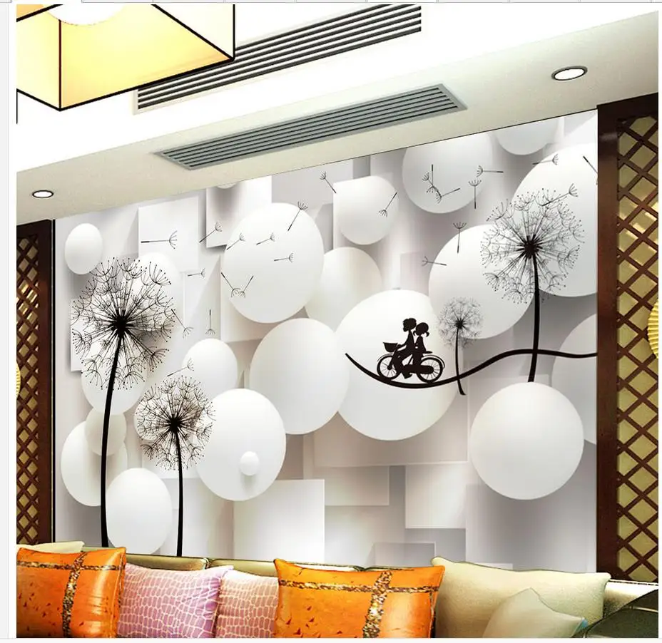 

Home Decoration 3d wall murals wallpaper 3D Dandelion photo wall murals wallpaper mural 3d paintings