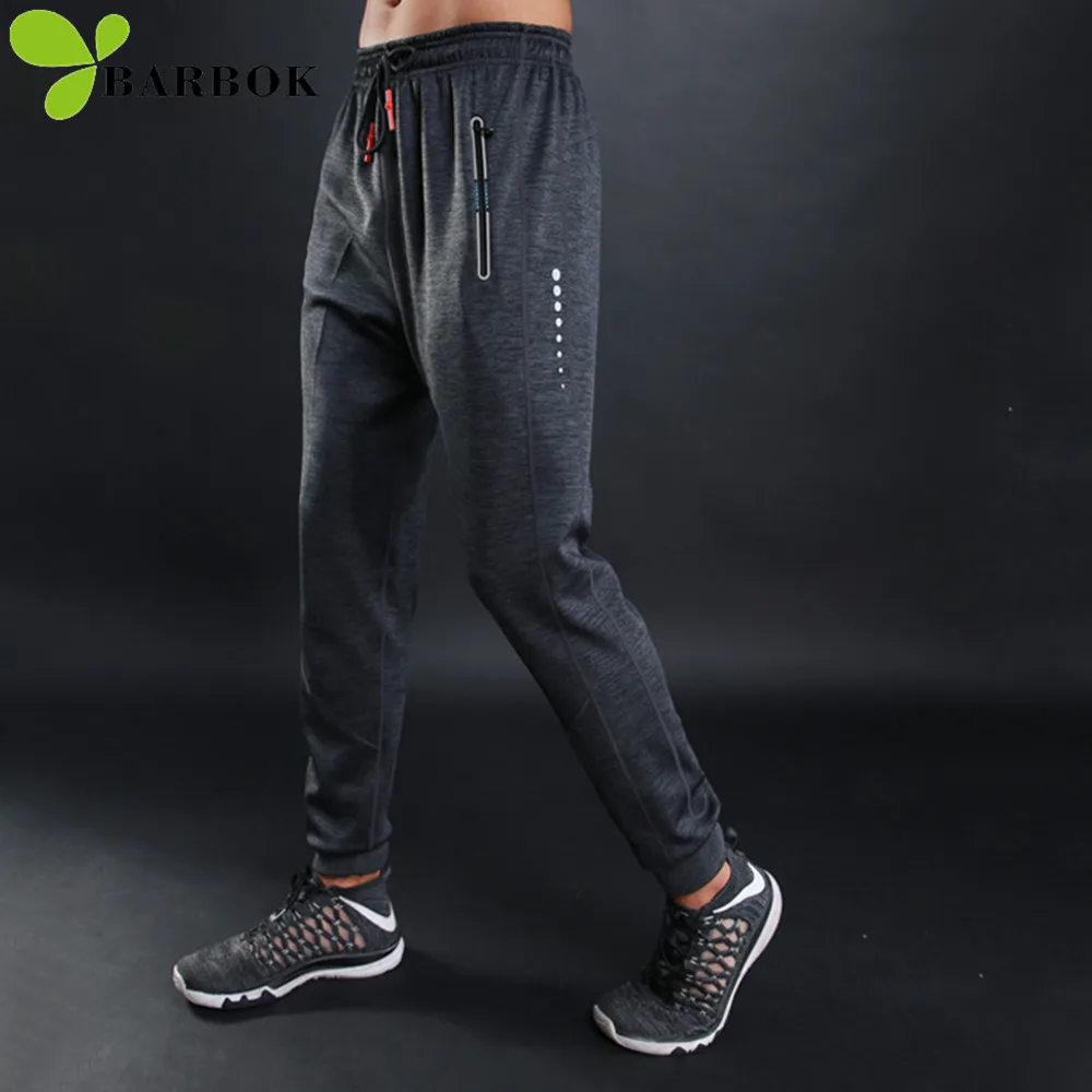 BARBOK Running Pants Men Winter Yoga Sports Leggings Gym Leisure Trousers Sportswear Sweat Proof Jogging Pants Fitness Clothing