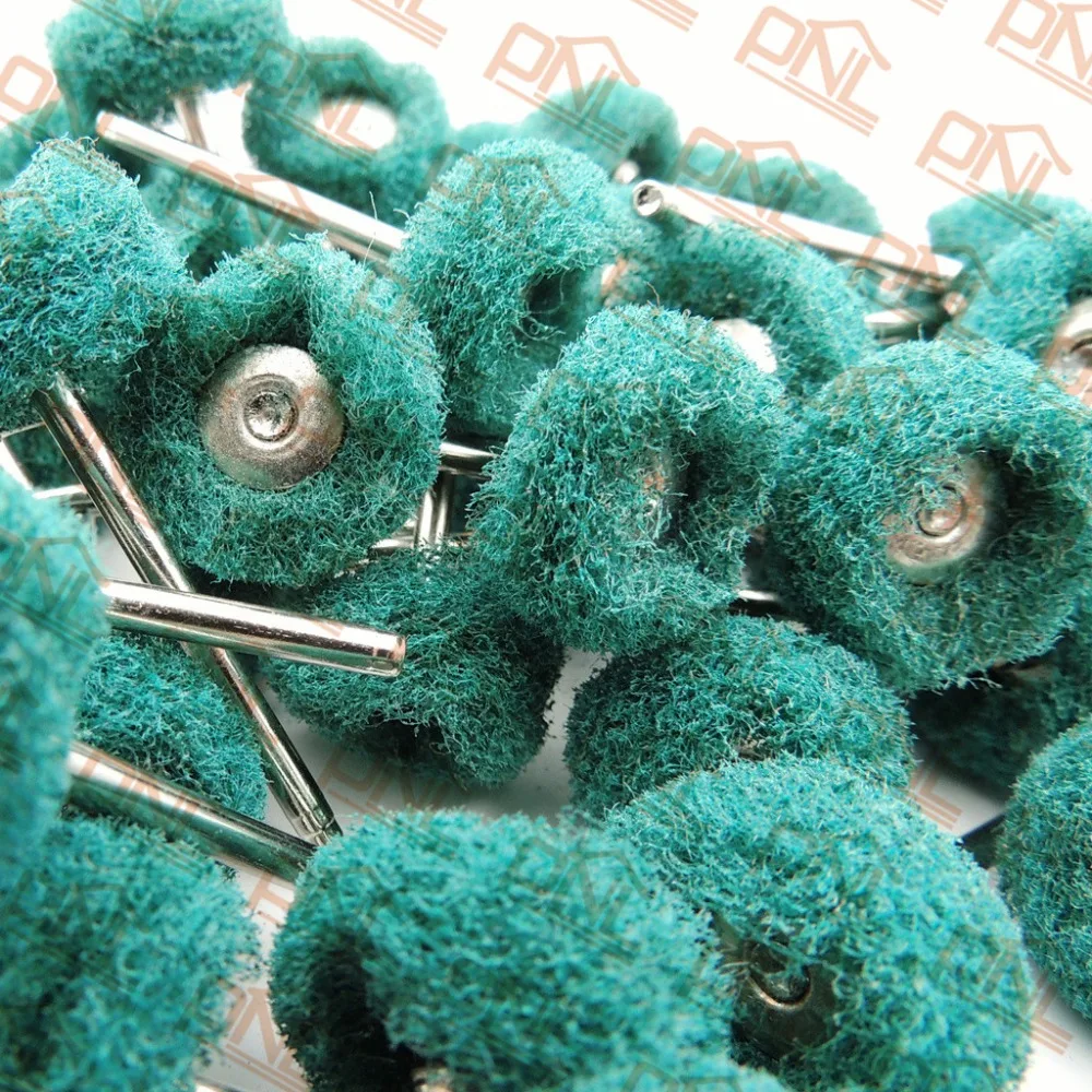 50PCS Dremel 320 Grit Finishing Abrasive Buffs Mounted Fold Felt