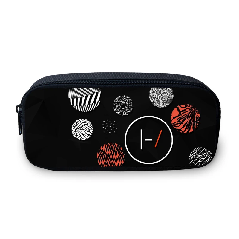 

Twenty One Pilots Pattern Pencil Case for Boys LargeCosmetic Cases Girl Wallet Cool School Box Student Supplies Bag