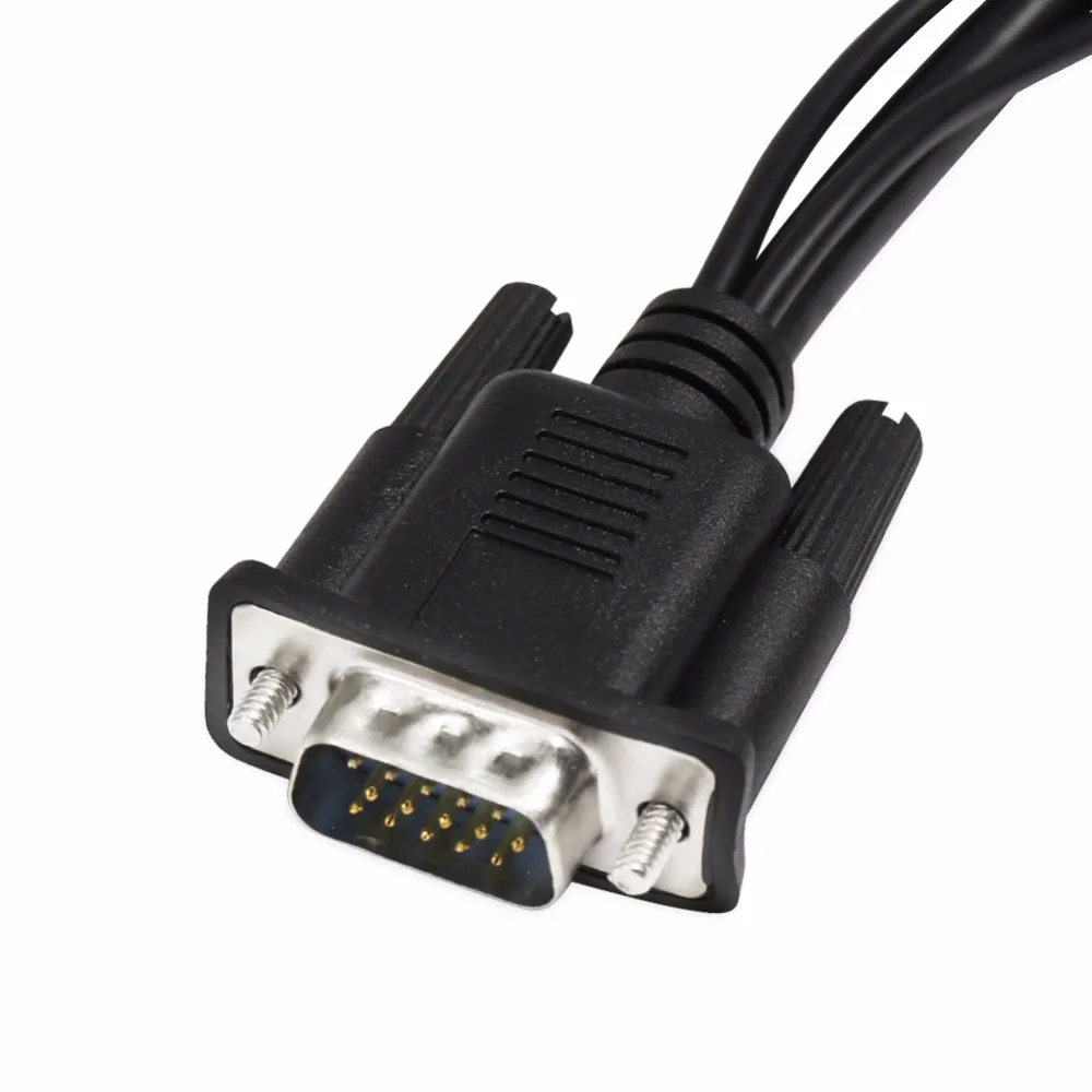 SSRIVER 5pcs/lot VGA to HDMI converter cable adapter with audio 1080P for PC laptop HDTV video VGA2HDMI adapter|vga hdmi converter|vga hdmivga |