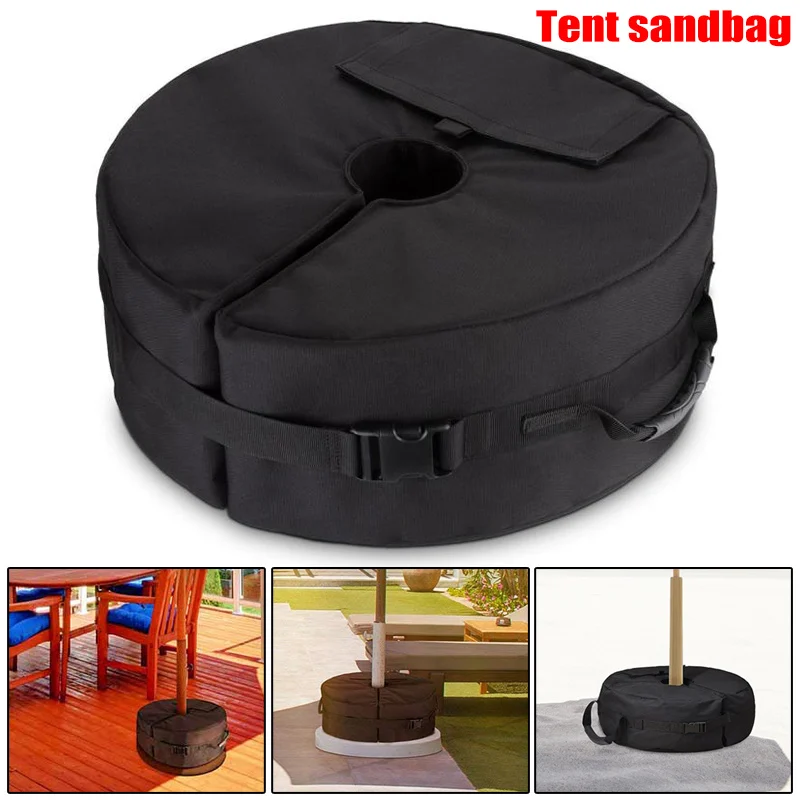 جولة الوزن أكياس رمل مظلة قاعدة الوقوف خيمة الساق المرجح في الهواء الطلق الشمس المأوى الثابتة الرمل أداة تخييم اكسسوارات