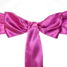 100 шт. фиолетовый винный элегантный стул пояса галстук-бабочка на спине настольная дорожка для свадебной вечеринки Банкетный Декор