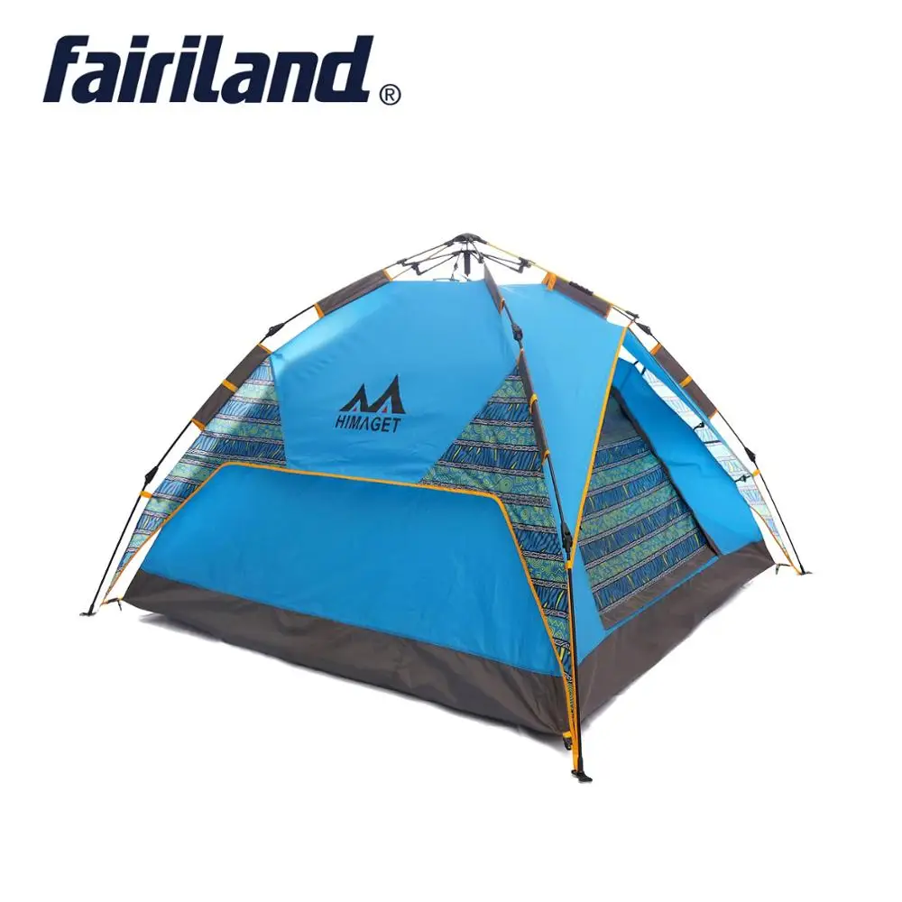 Кемпинговая палатка быстрое автоматическое открытие всплывающая палатка двухслойная для 3 человек водонепроницаемая ветрозащитная наружная походная палатка - Цвет: Blue
