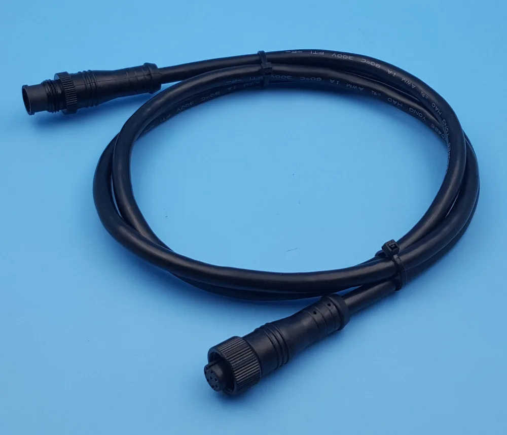 

Free Shipping 1Pcs 1m 8Pin Waterproof Black Cable Wire Connectors Male & Female Aviation Contact