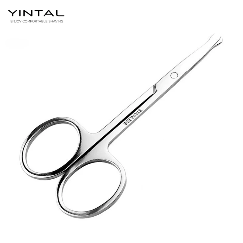 Stainless Steel Round Safety Scissors Eyebrow Makeup Scissor