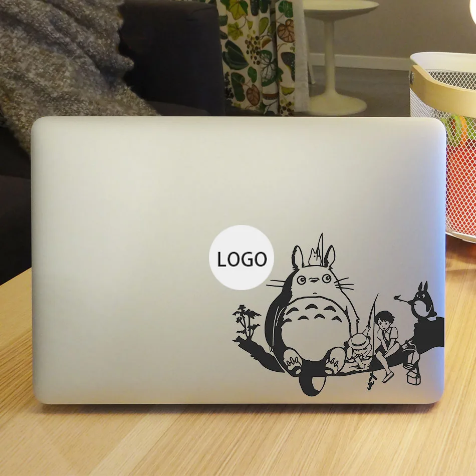 Totoro Family Anime Vinyl Decal Laptop Sticker for MacBook Air Pro Retina Mac 11 12 13 15 inch Mac Surface HP Mi Notebook Skin