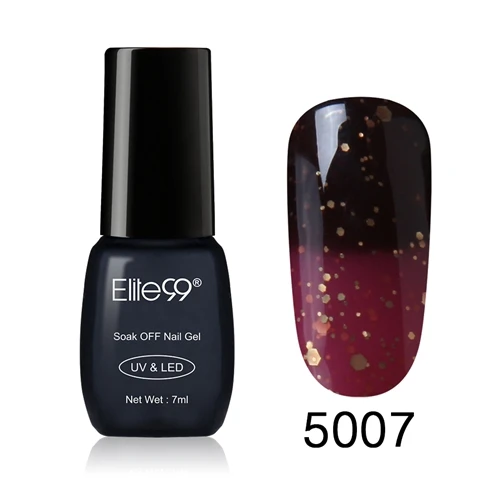 Elite99 новейший меняющий цвет лак для ногтей Хамелеон замочить от изменения температуры гель для ногтей Lacqure специальный дизайн ногтей маникюр - Цвет: 5007