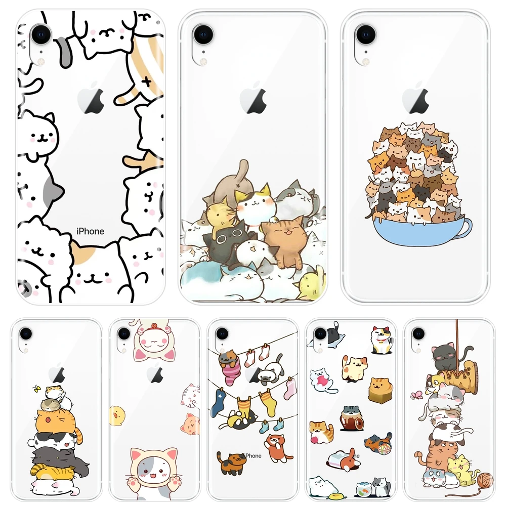 Case Kawaii Cats Phone 6 | Case Iphone Cute | Iphone 6 Cat - Tpu - Aliexpress