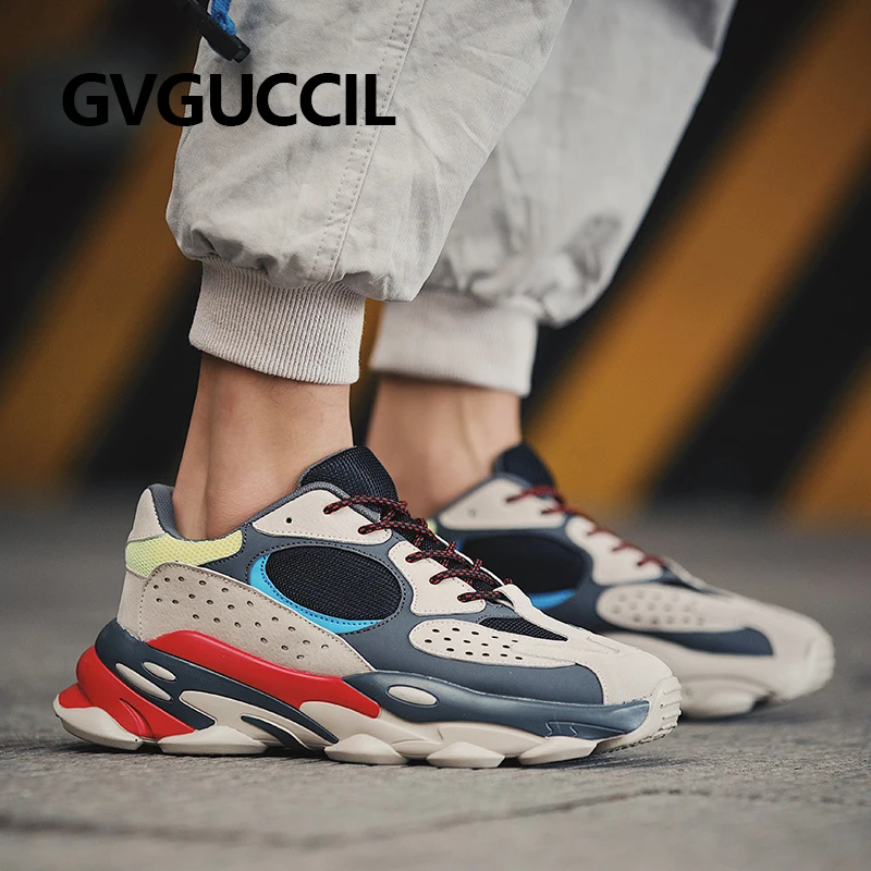 

Men's shoes spring tide shoes 2019 new Korean version of retro casual sports shoes thick bottom increase tide shoes men Breathab