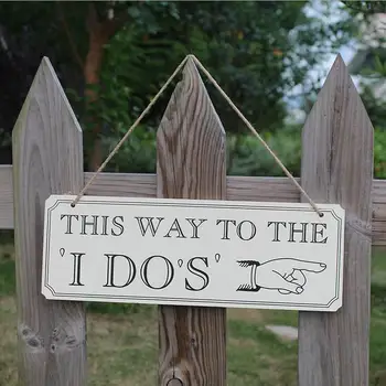 

2PCS Wooden Sign Wedding Indicator Hanging Board Wedding Supplies Arrow Sign Party Decoration