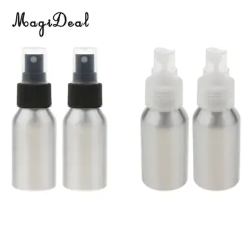 

2PCS 40ml Aluminum Empty Refillable Water Fine Mist Spray Bottle Sprayer Lightweight Leakproof Outdoor Travel Cosmetic Container