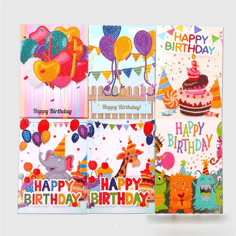Moge Cartes Pour Peinture Diamant Carte Pour Broderie 5d Carte D Anniversaire A Faire Soi Meme Ensemble De Cartes Pour Broderie 5d Aliexpress