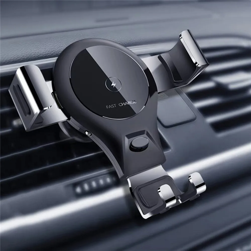 Car Mount Qi Wireless Charger For iPhone XS Max X XR 8 , Fast Car automatic clamping Charging Mount For Samsung S8 Huawei Xiaomi