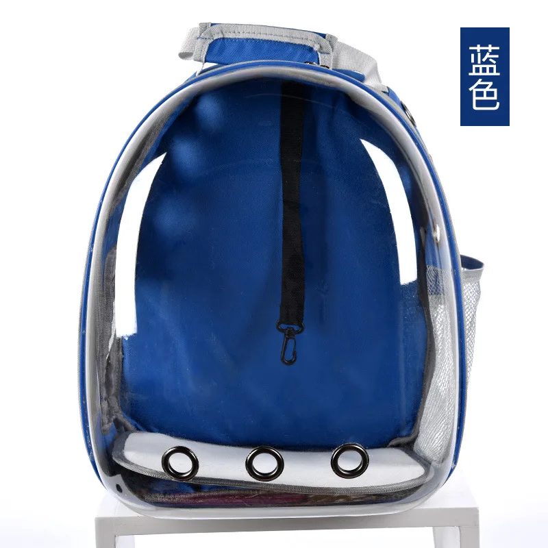 Изделия для домашних кошек дышащая Двойная внешняя портативная космическая Капсульная сумка - Цвет: Transparent Blue