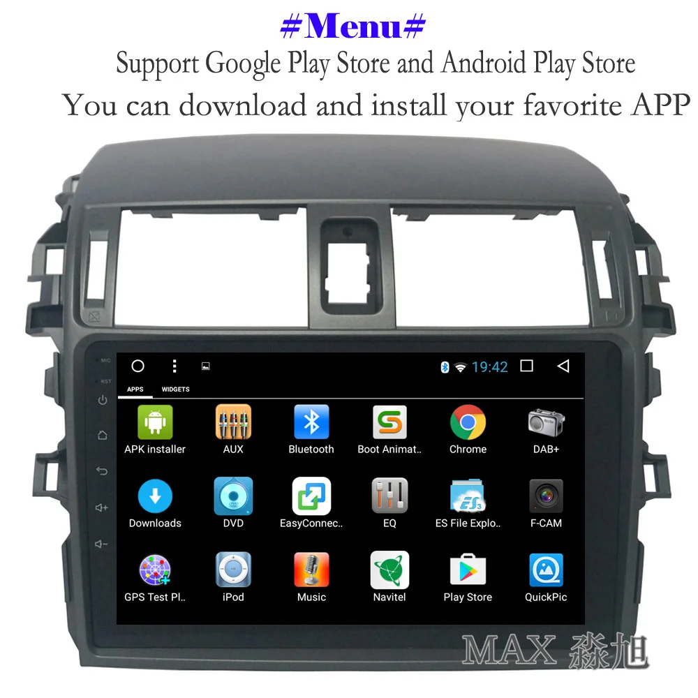 Perfect MAX 2G RAM 32G ROM Android 8.1.0 Car DVD Player For Toyota corolla 2007 2008 2009 2010 2011 Car Radio RDS BT WiFi SWC GPS Map 2