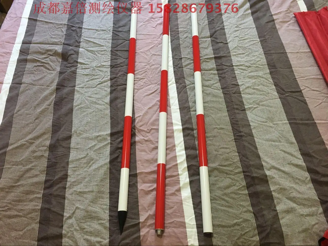 

Huasheng 3 meters flower pole measuring pole 3 section movable rod theodolite measuring rod aluminum alloy flower rod