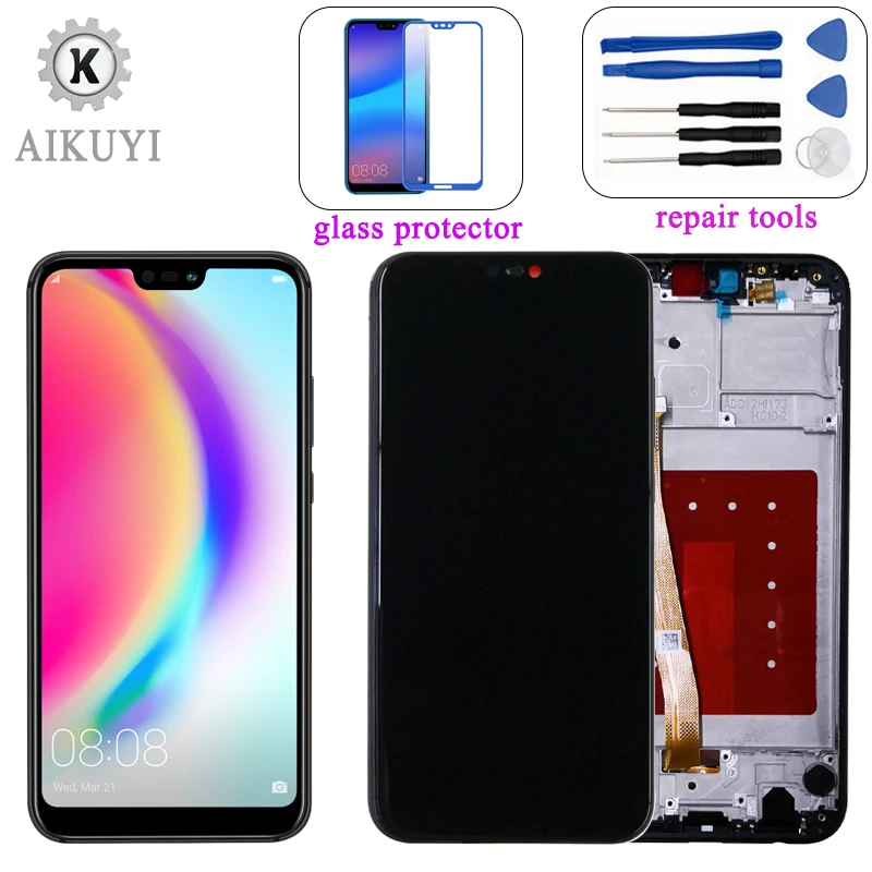 Pаспродажа AIKUYI Оригинальный ЖК дисплей для huawei P20 Lite ЖК дисплей сенсорный экран дигитайзер ЖК дисплей ANE LX1 LX3 L23 с рамкой для huawei Nova 3e