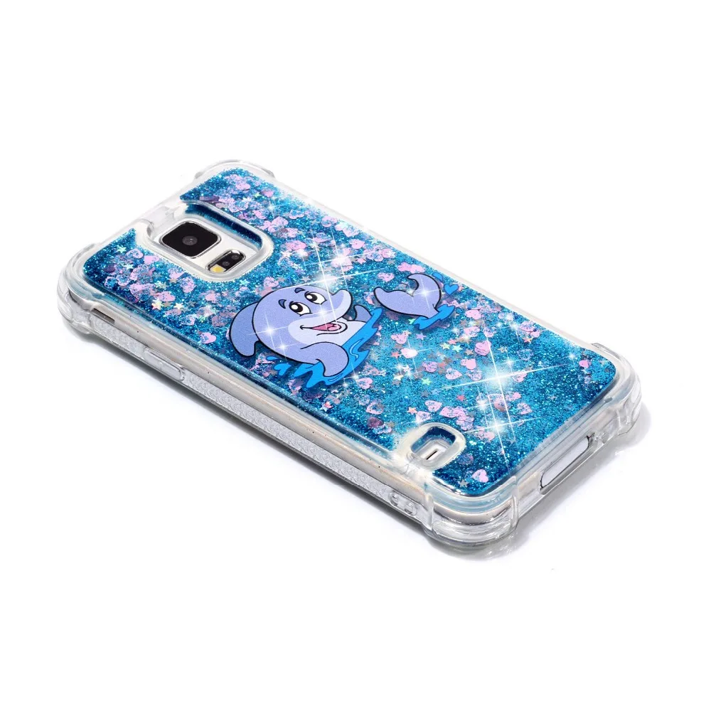 Чехол для Samsung galaxy S5 S6 S6edge S7 S7edge S8 S9 S9Plus чехол из ТПУ с динамическим песком зыбучим