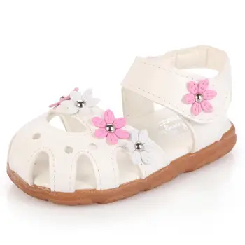 1-3 years old children sandals shoes fashion causal flat with baby sandals summer flower soft bottom child girls sandal shoes