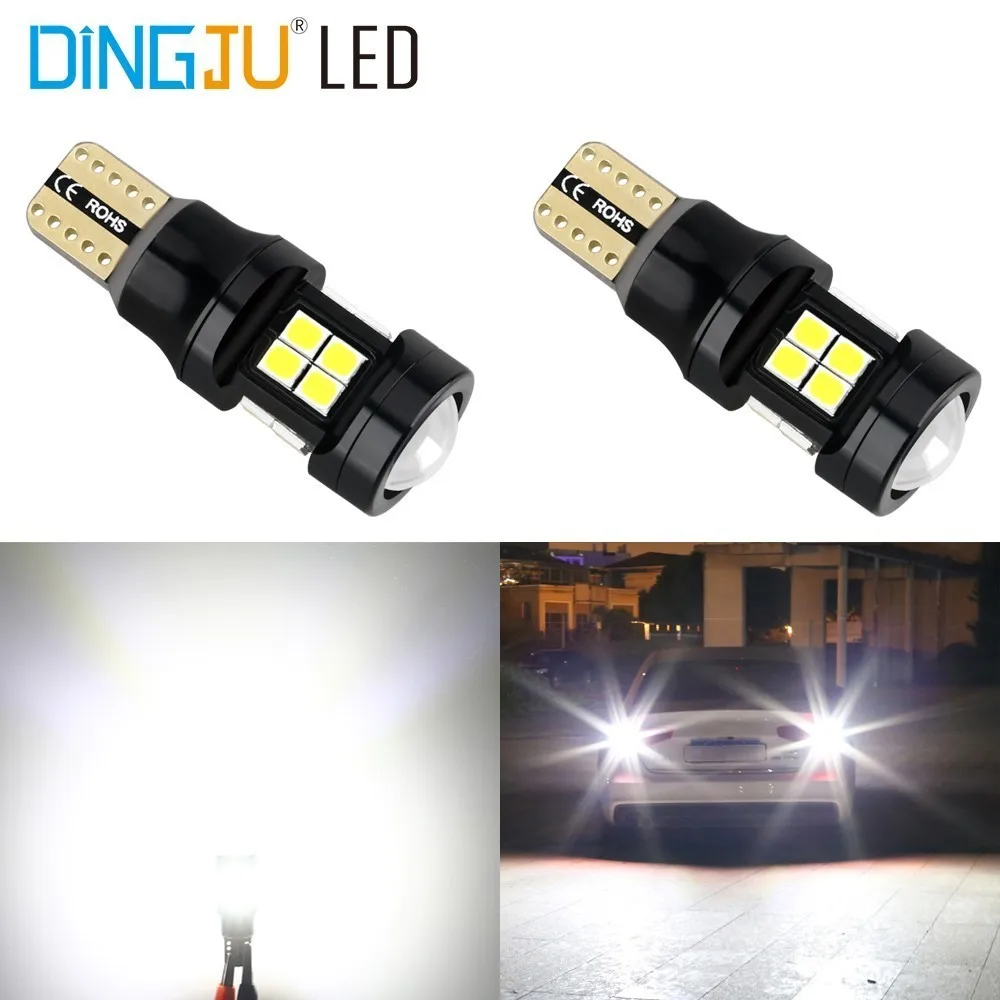 

2pcs T15 W16W WY16W 15 SMD 2835 LED Car Tail Bulb Brake Light Auto Reverse Lamp Turn Signals