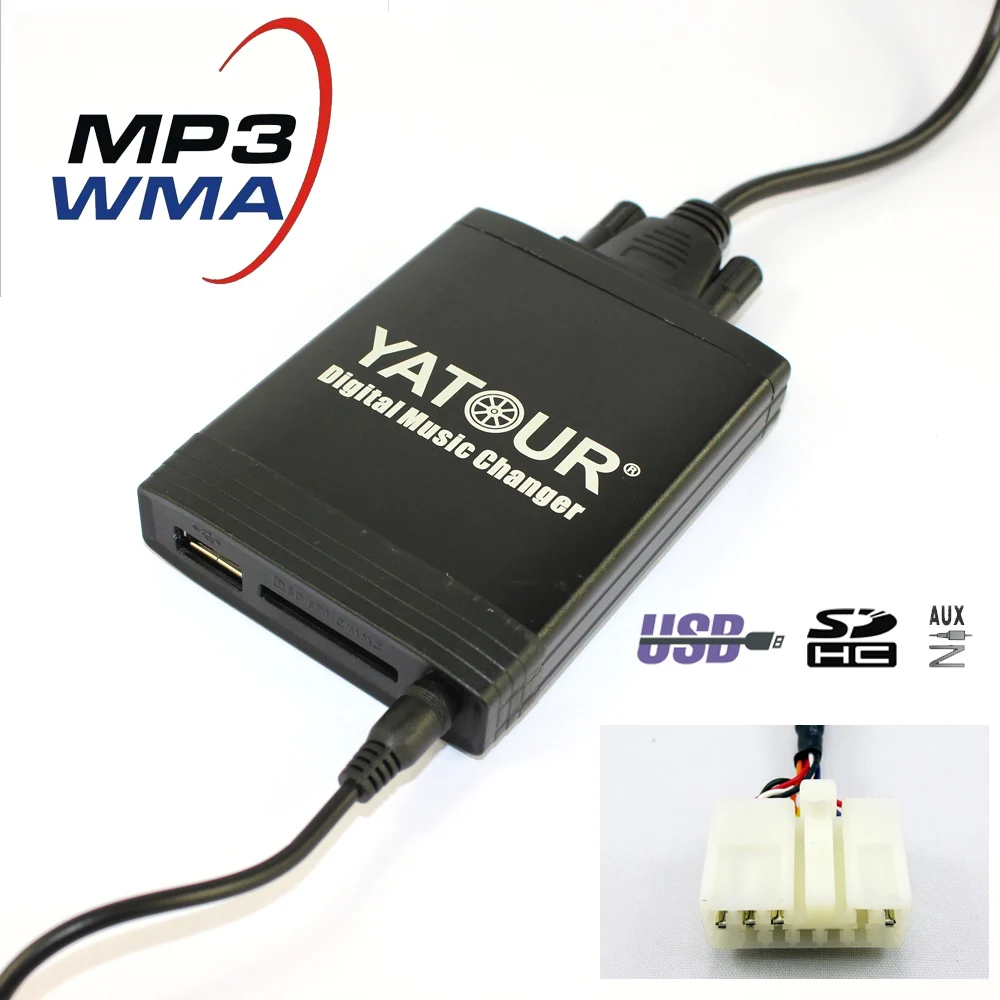

Yatour YT-M06 Car digital music changer For toyota / Lexus big plug series 98-05 USB MP3 SD AUX adapter CD Changer