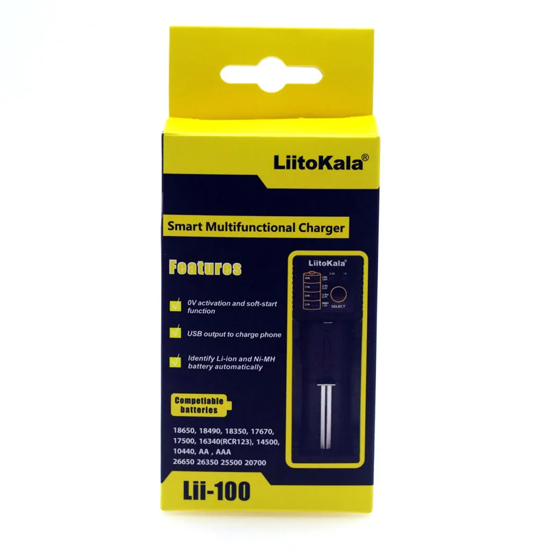 Liitokala lii-100 1,2 V 3,2 V 3,7 V зарядное устройство+ 1 шт защита NCR18650B 3400mAh 18650 перезаряжаемая батарея с печатной платой