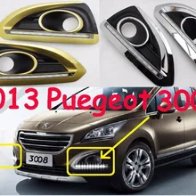 2009~ 2012 год фары для peugeot 3008 дневного света Автомобильные аксессуары светодиодный DRL фары для peugeot 3008 противотуманные фары