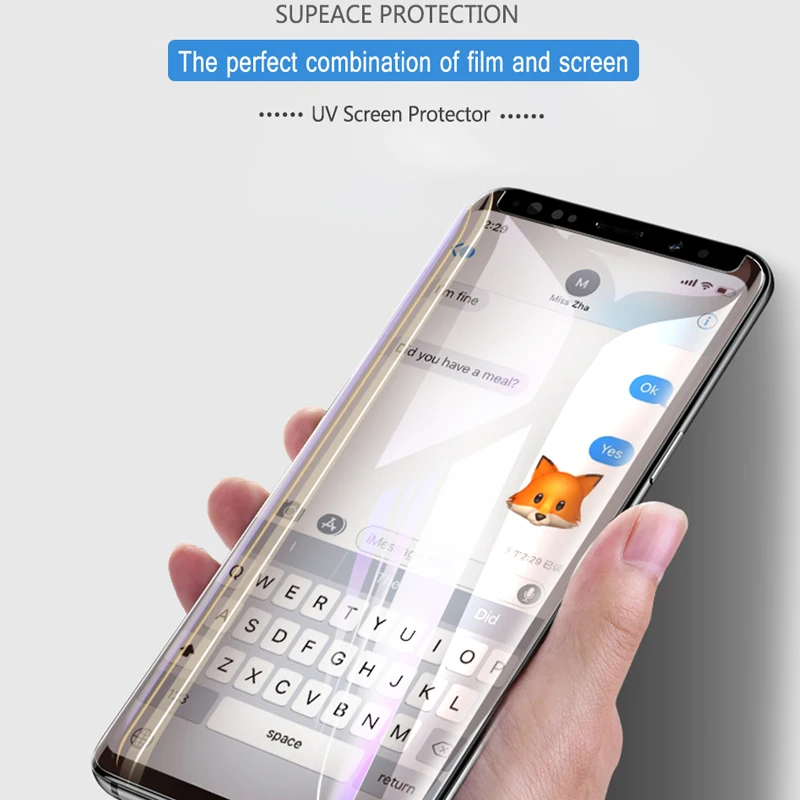 5D УФ жидкость изогнутый экран протектор Полный Клей закаленное стекло для samsung S7 S8 S9 10 Plus Note 8 9 Защитная пленка для экрана