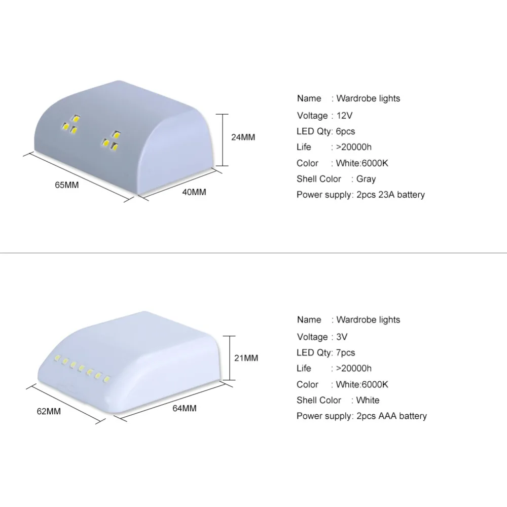 Vacamm светодиодный светильник под шкаф 6/7 светодиодный s COB Шкаф сенсорный светильник DC 12 В для дома кухни маленький шкаф Освещение для шкафа