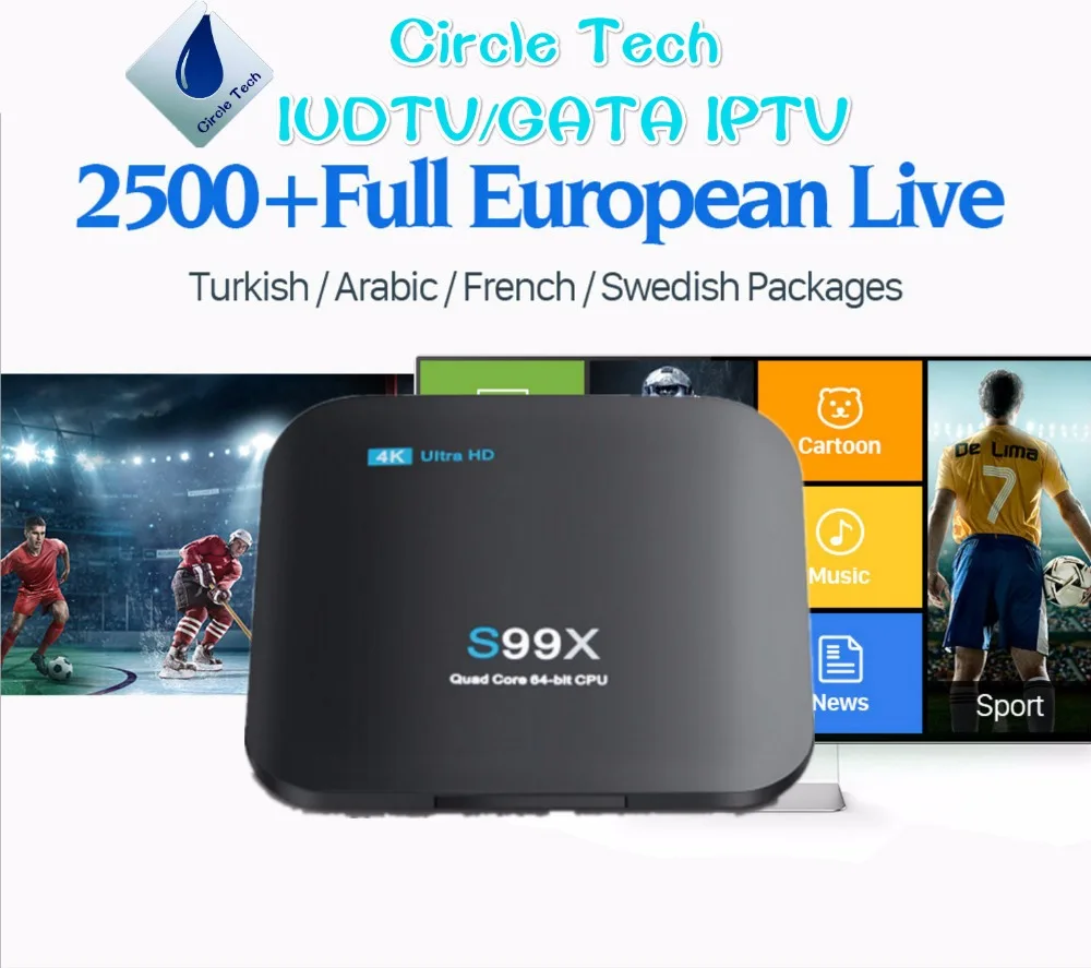 

S99X Android box or 1 year ITALY IPTV account 2500+ Italy full hd live channels and 10000+ VOD Europe french GERMANY uk package