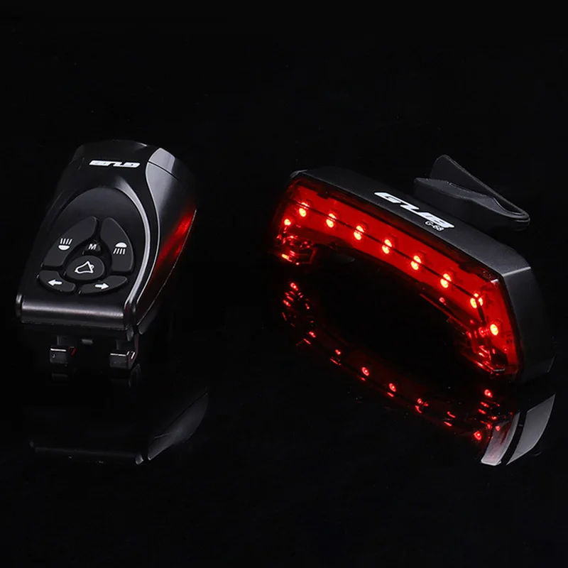 

GUB IPX4 Waterproof MTB Mountain Bike Bicycle 5 LED Rear Taillight with Remote Control Turn Signal Horn Bell Ring Cycling Tools